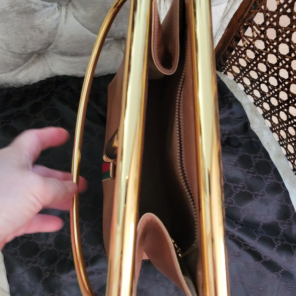 (SOLD)RARE Authentic 1960's Gucci sherryline snaffle bit bag - Picture 7 of 16